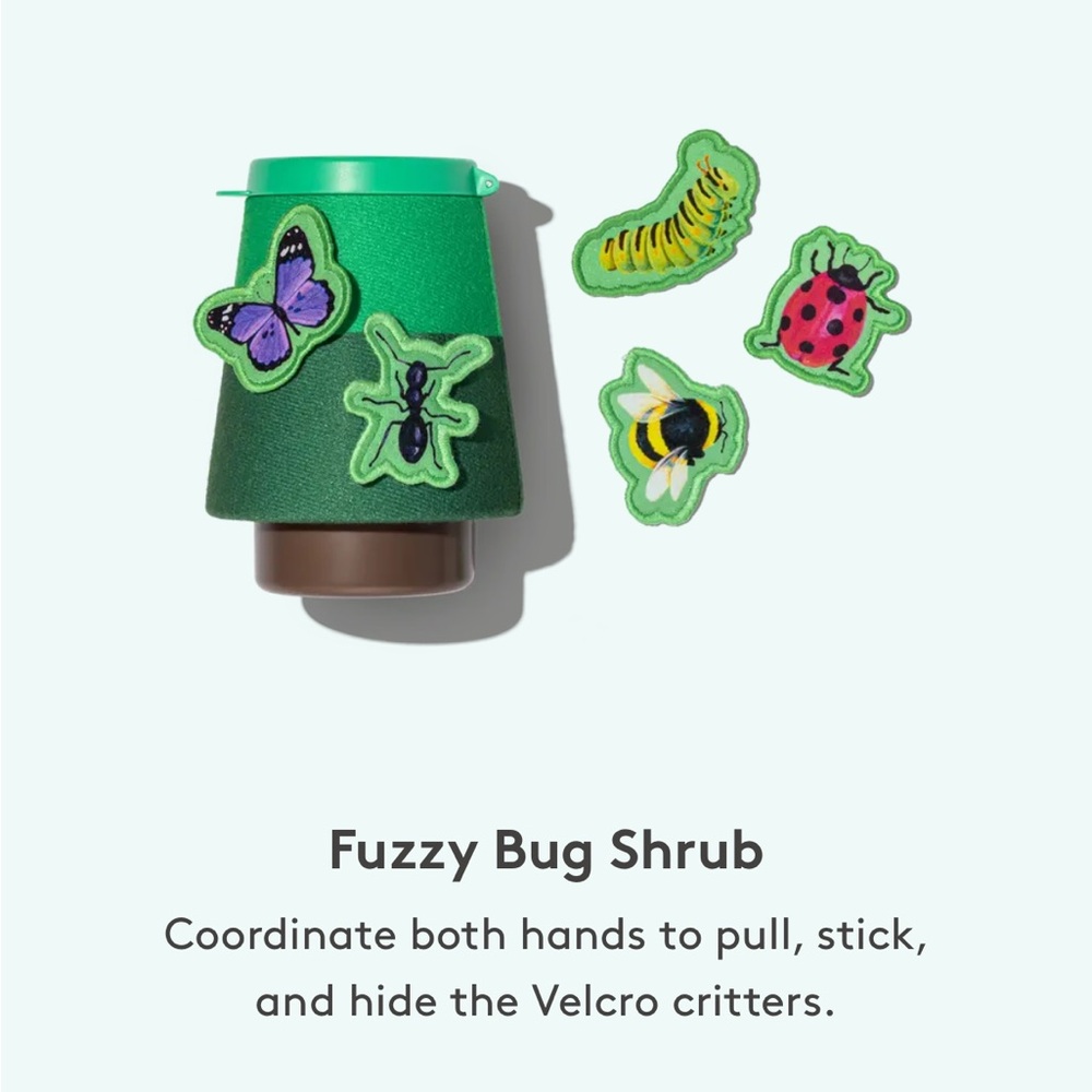 Lovevery Fuzzy Bug Shrub From The Adventurer Play Kit 16-18 Months